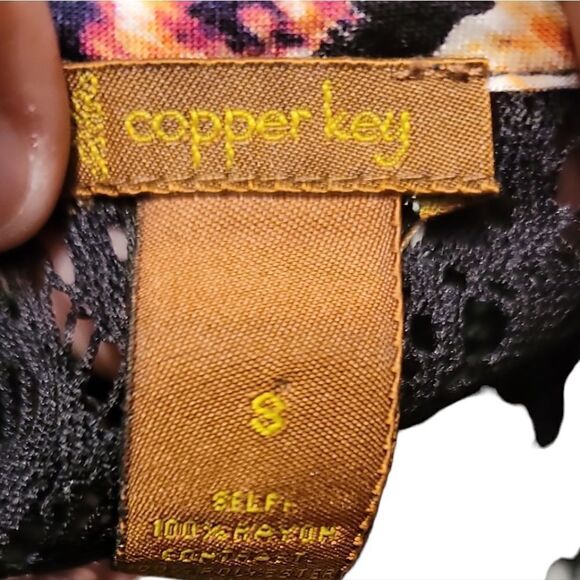 Copper Key Multicolor Laced Blouse Size Small - Picture 5 of 7